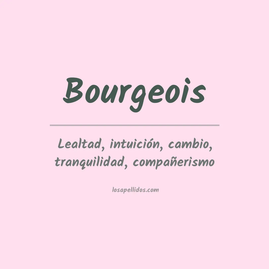 Apellido Bourgeois