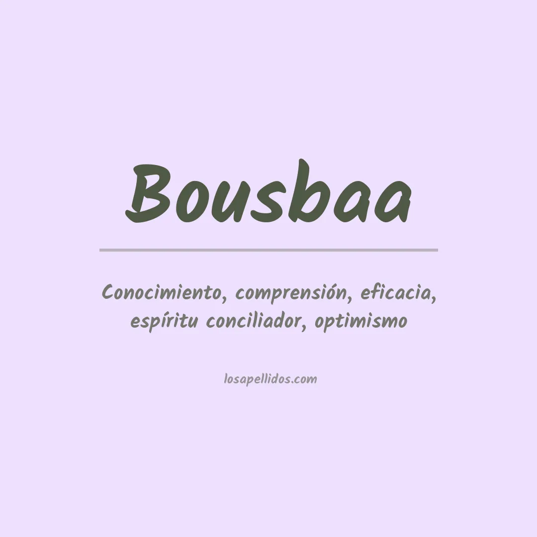 Apellido Bousbaa