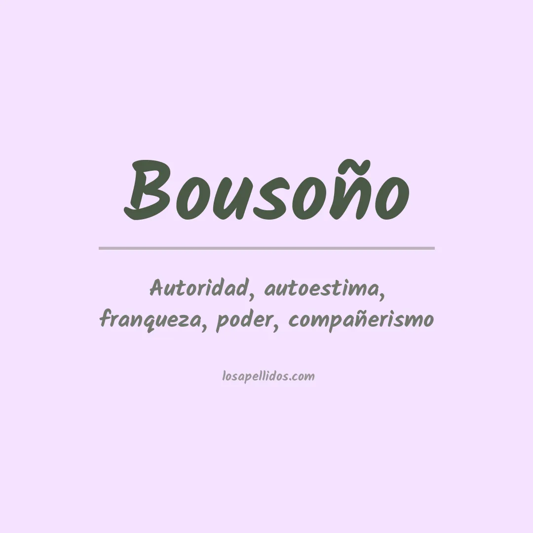 Significado del Apellido Bousoño