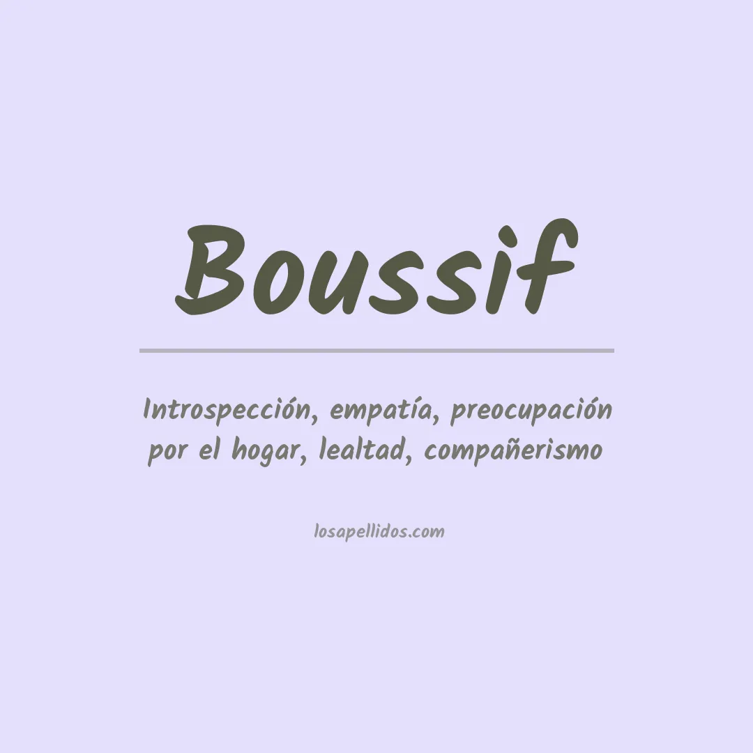 Apellido Boussif