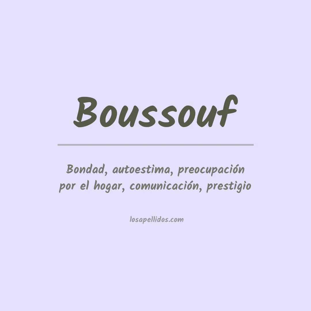 Apellido Boussouf