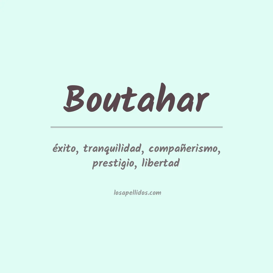 Apellido Boutahar