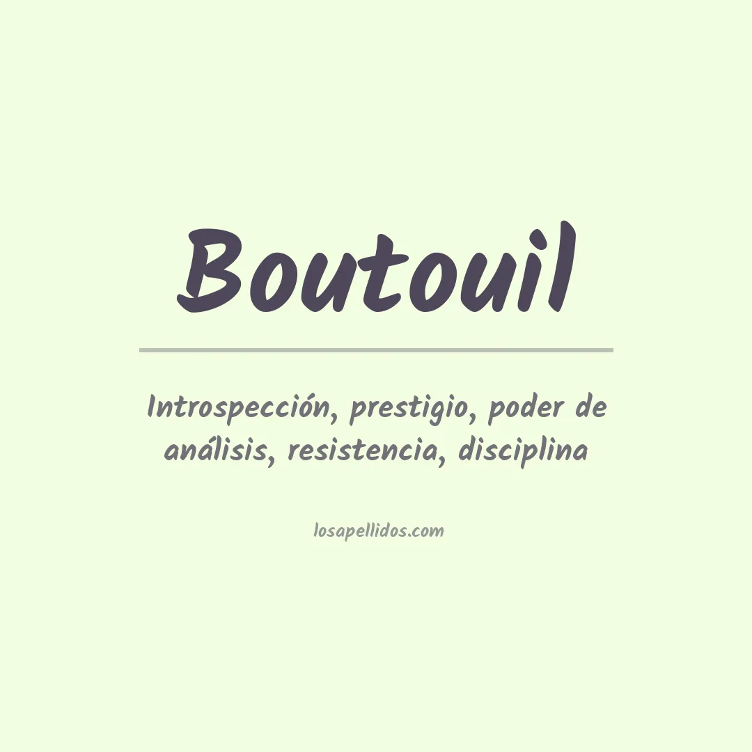 Apellido Boutouil
