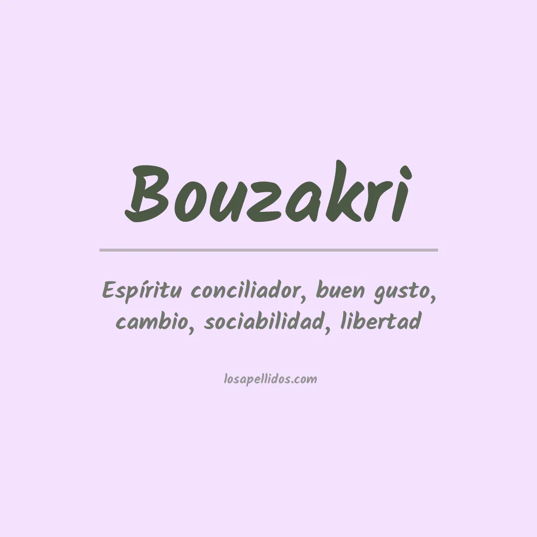 Apellido Bouzakri