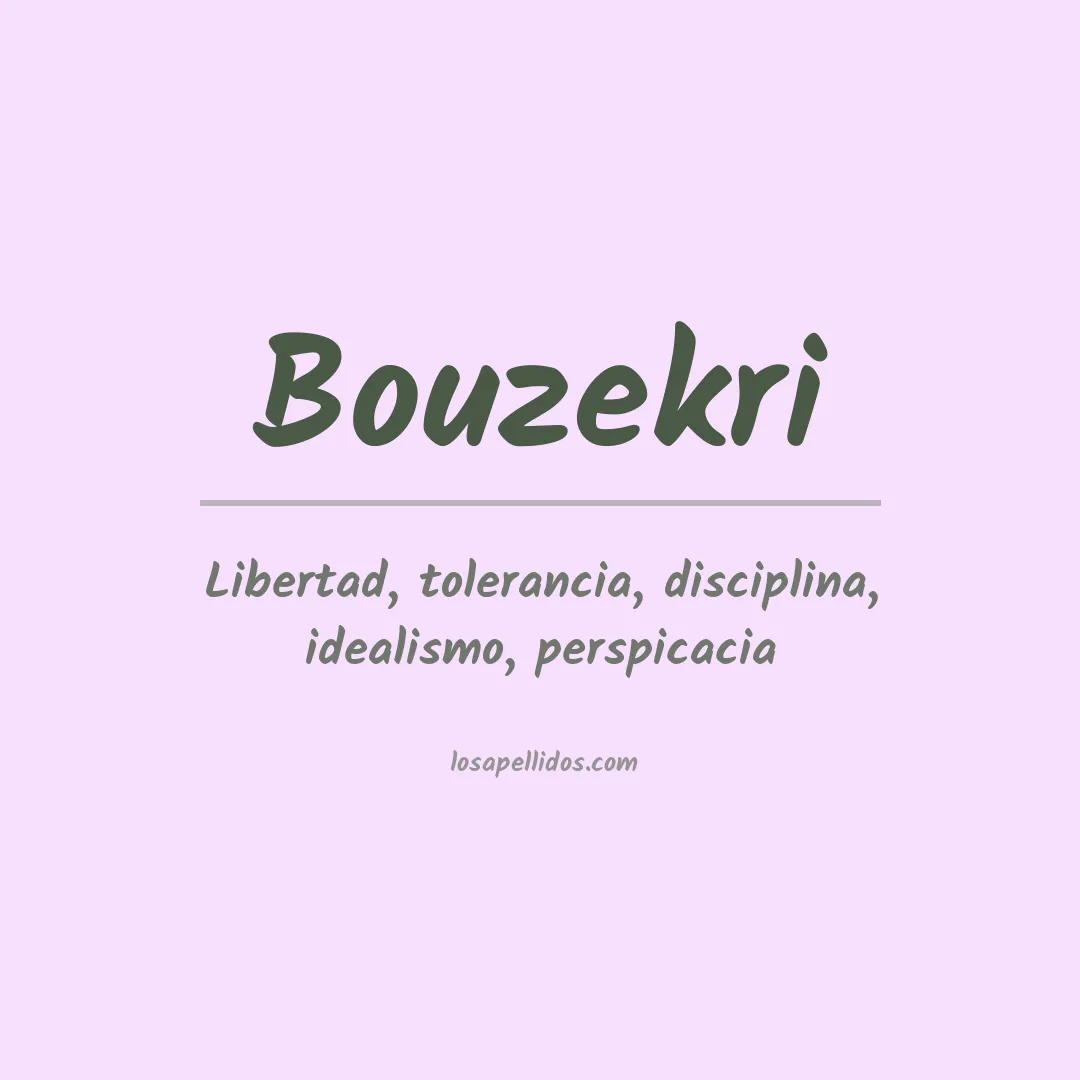 Apellido Bouzekri