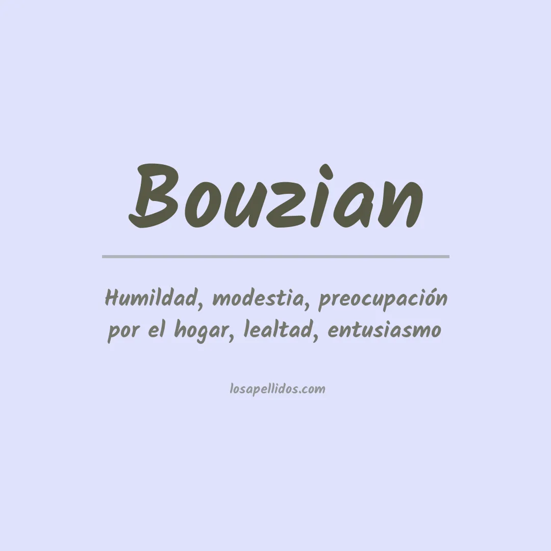 Apellido Bouzian