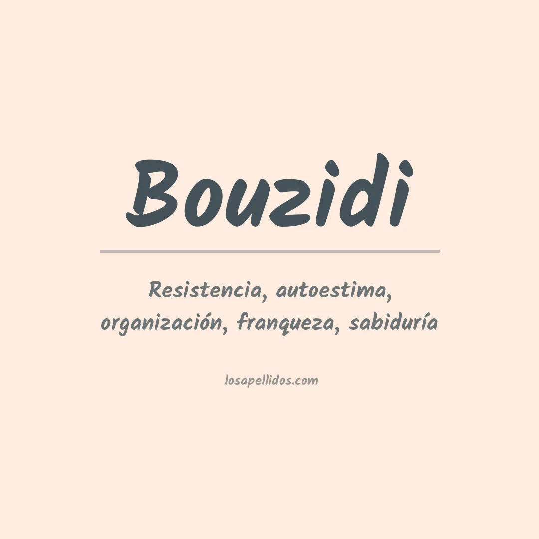 Apellido Bouzidi