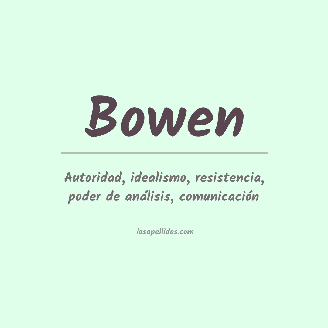 Apellido Bowen