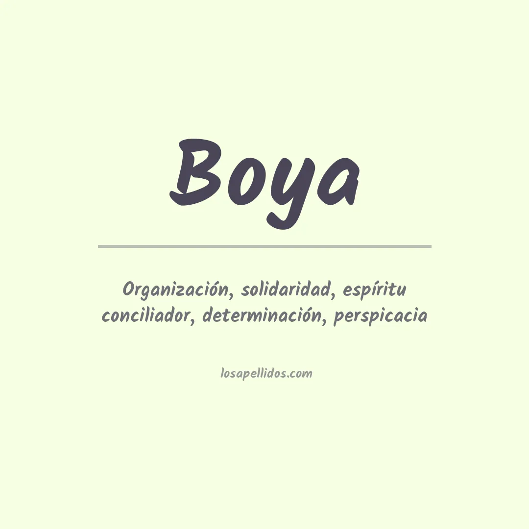 Apellido Boya