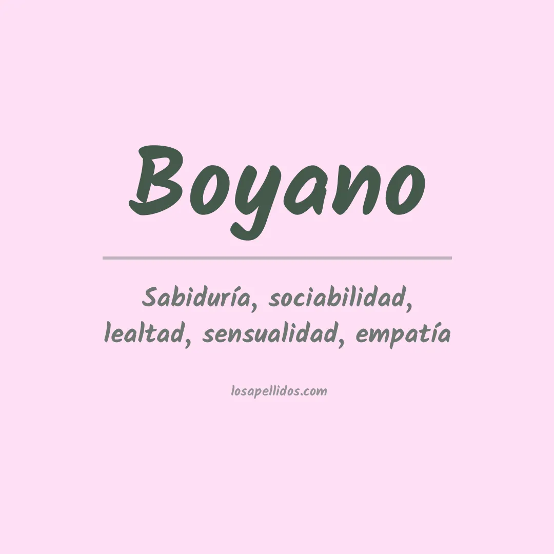 Significado del Apellido Boyano