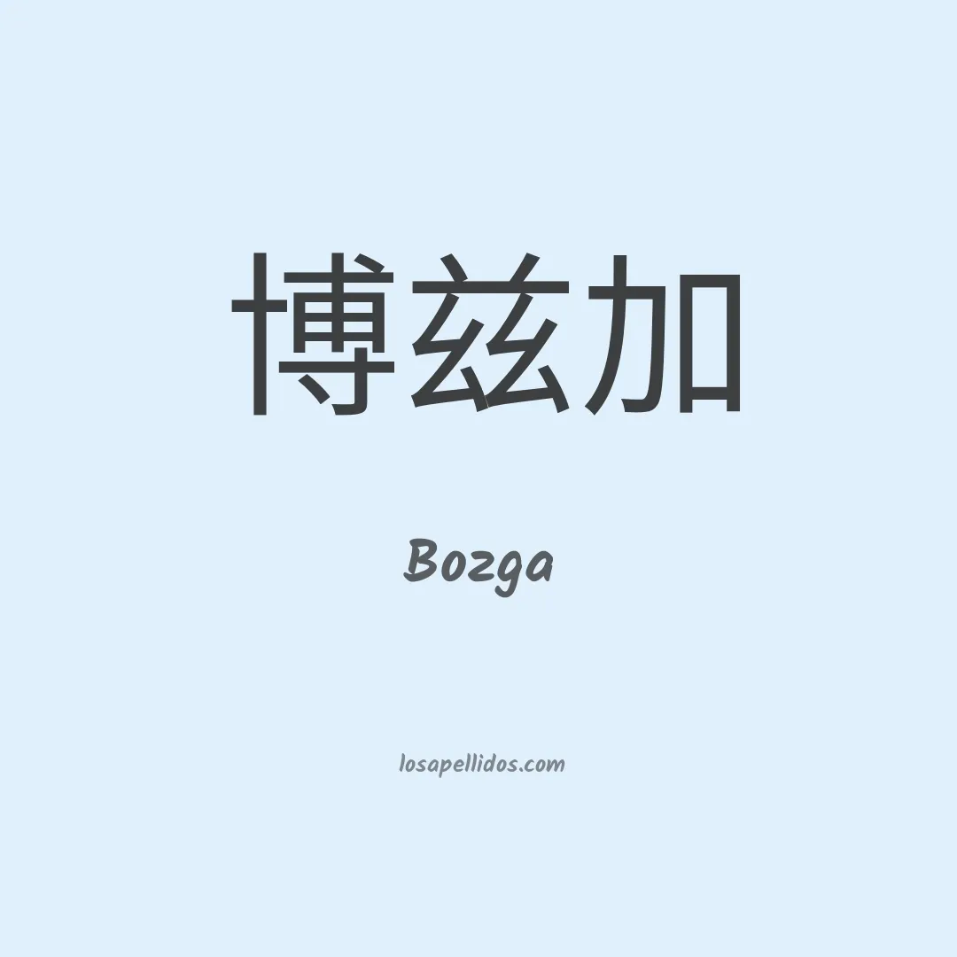 Bozga en chino