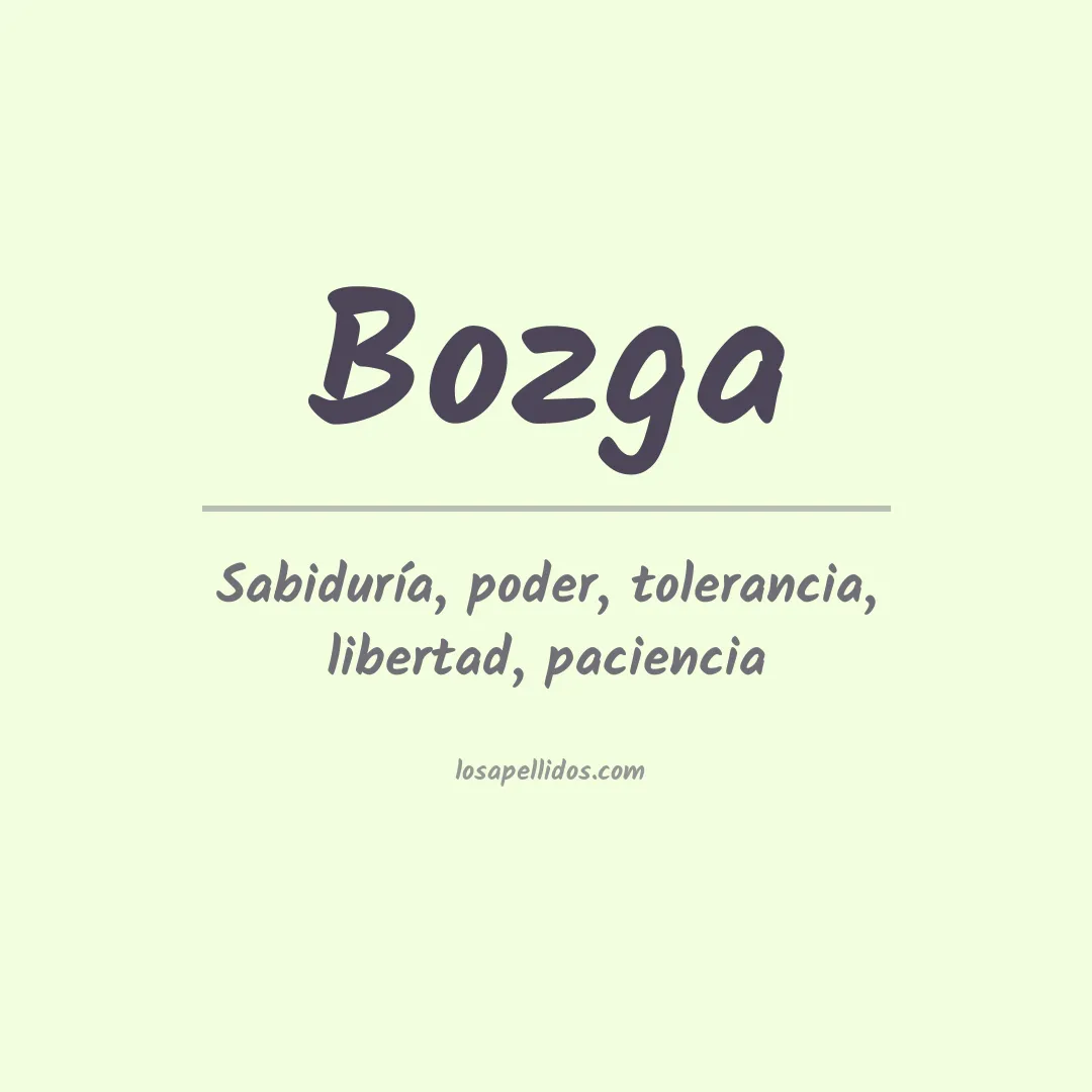 Apellido Bozga