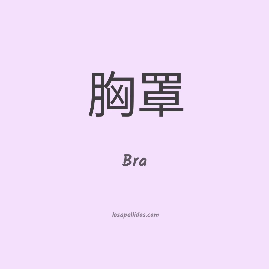 Bra en chino
