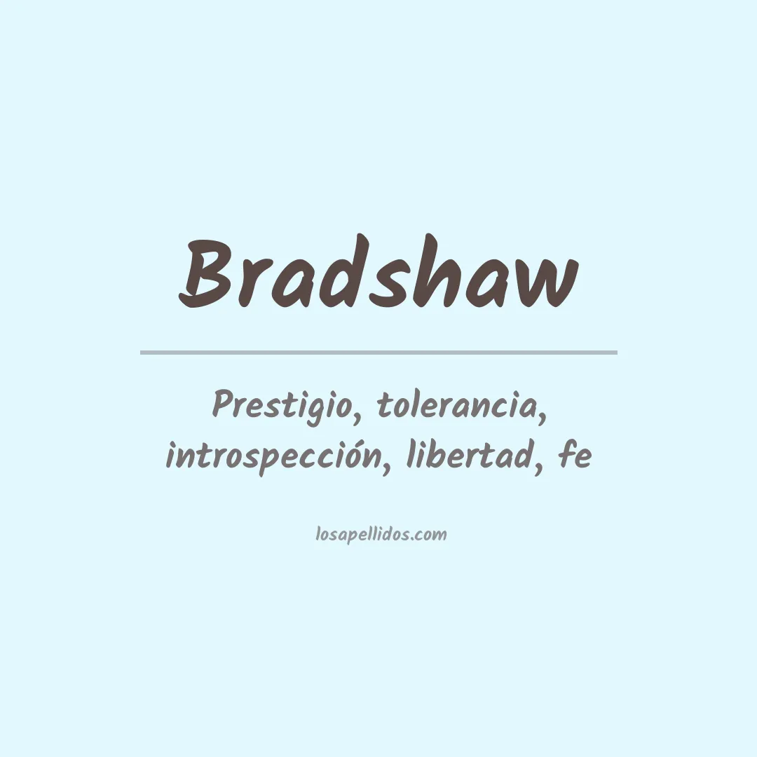 Apellido Bradshaw