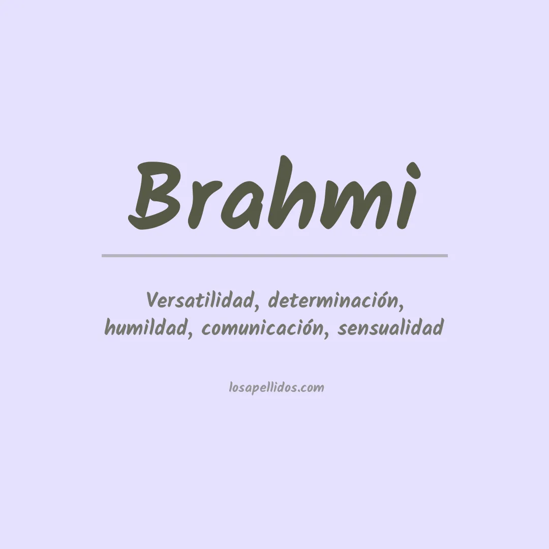 Apellido Brahmi