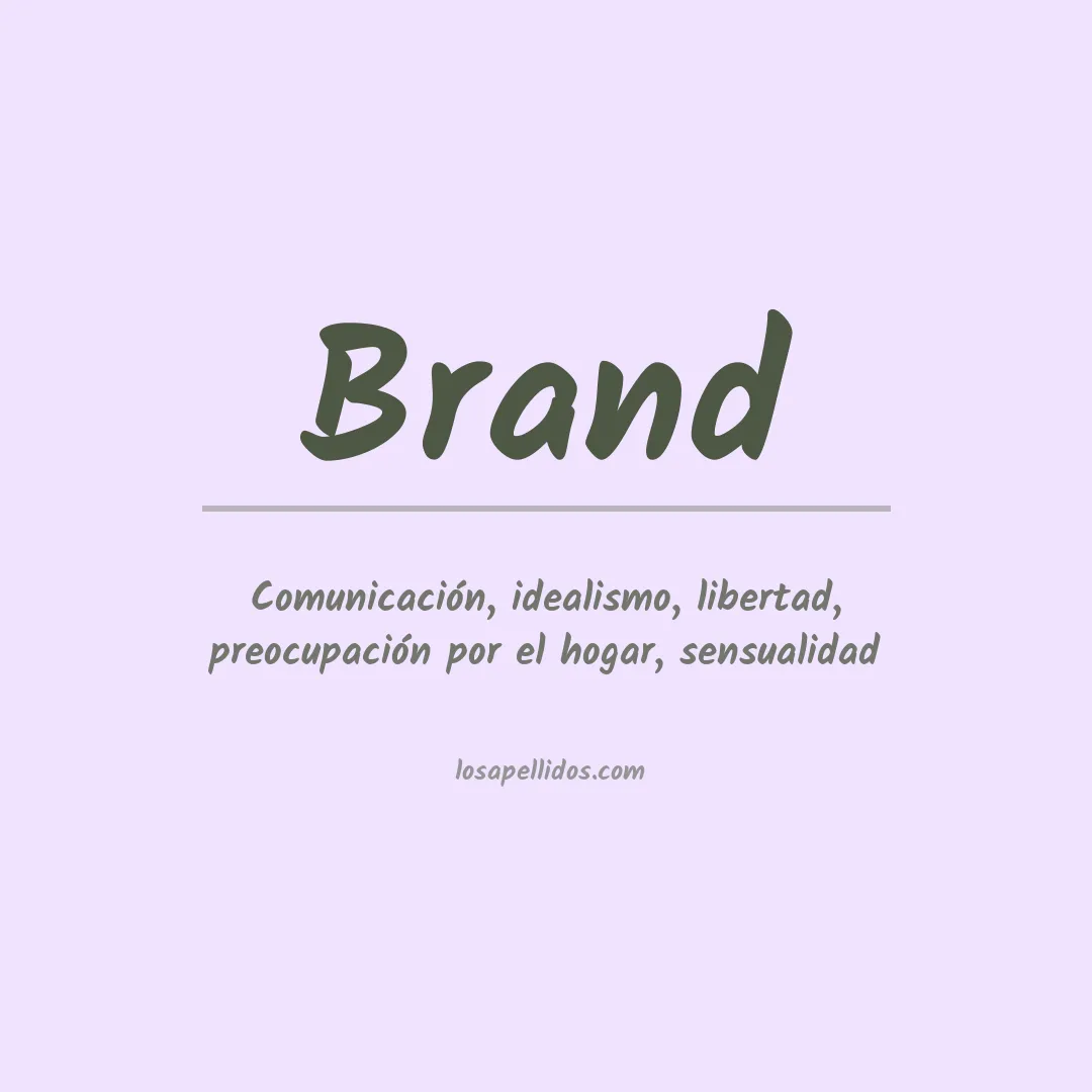 Apellido Brand