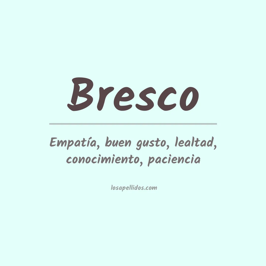 Apellido Bresco