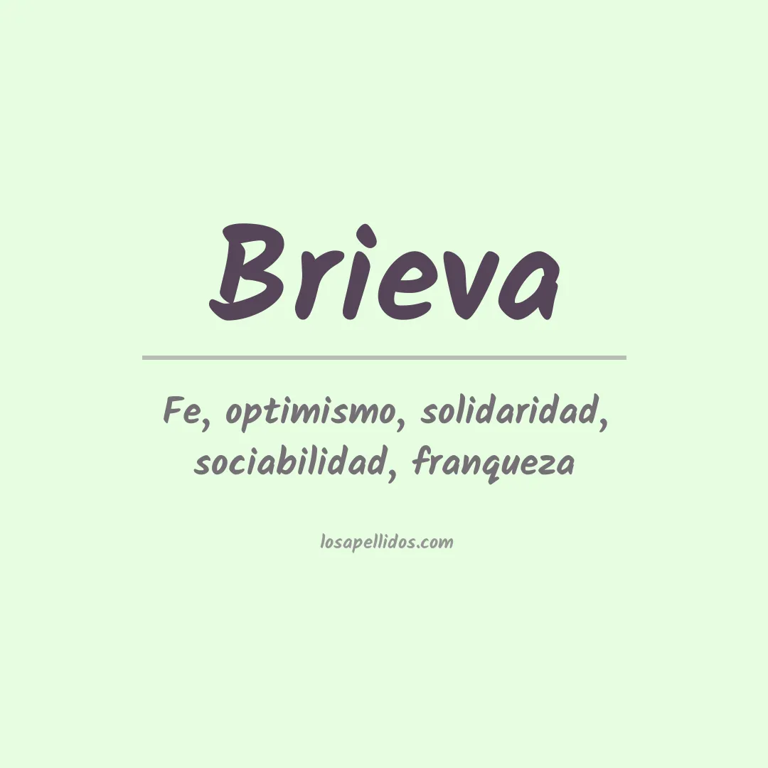 Significado del Apellido Brieva