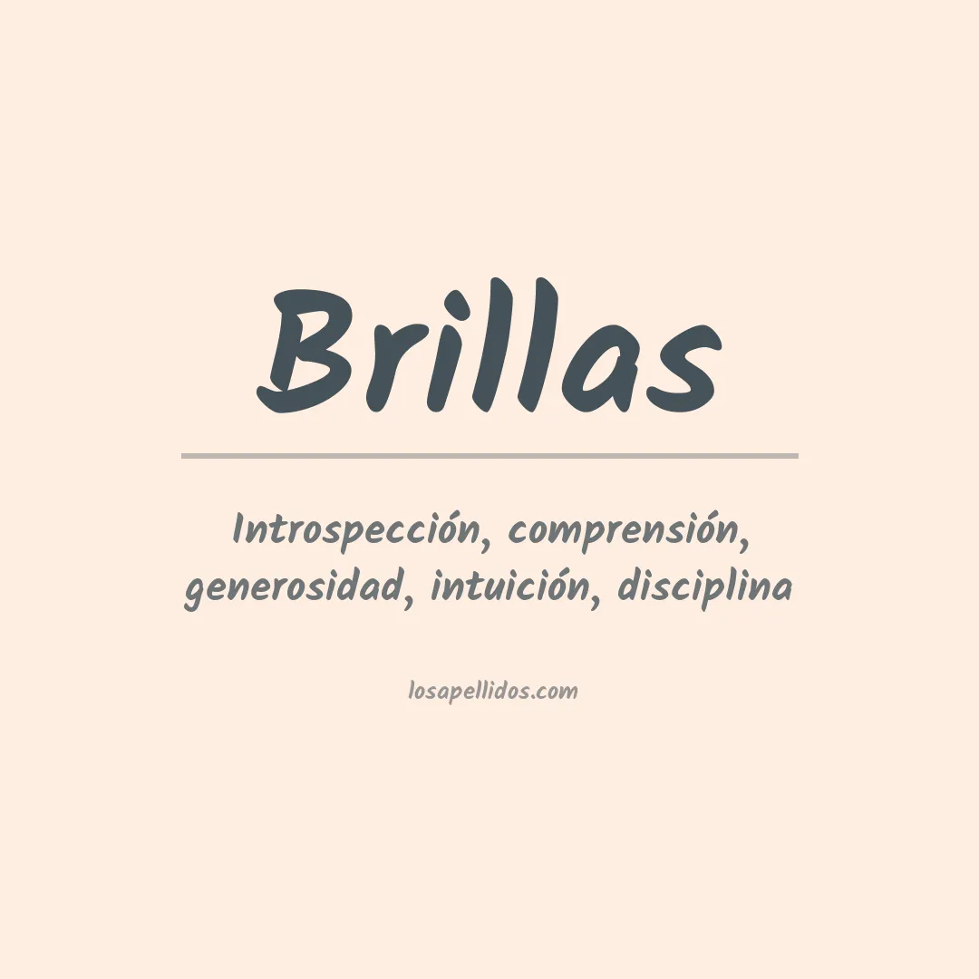 Significado del Apellido Brillas