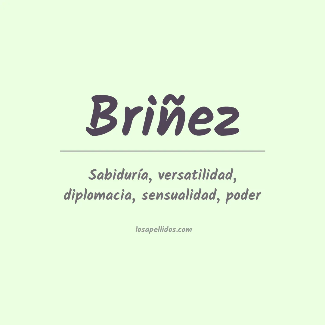 Significado del Apellido Briñez
