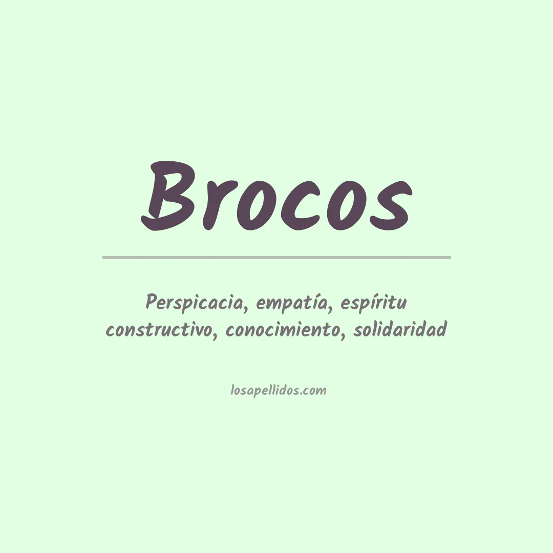 Significado del Apellido Brocos