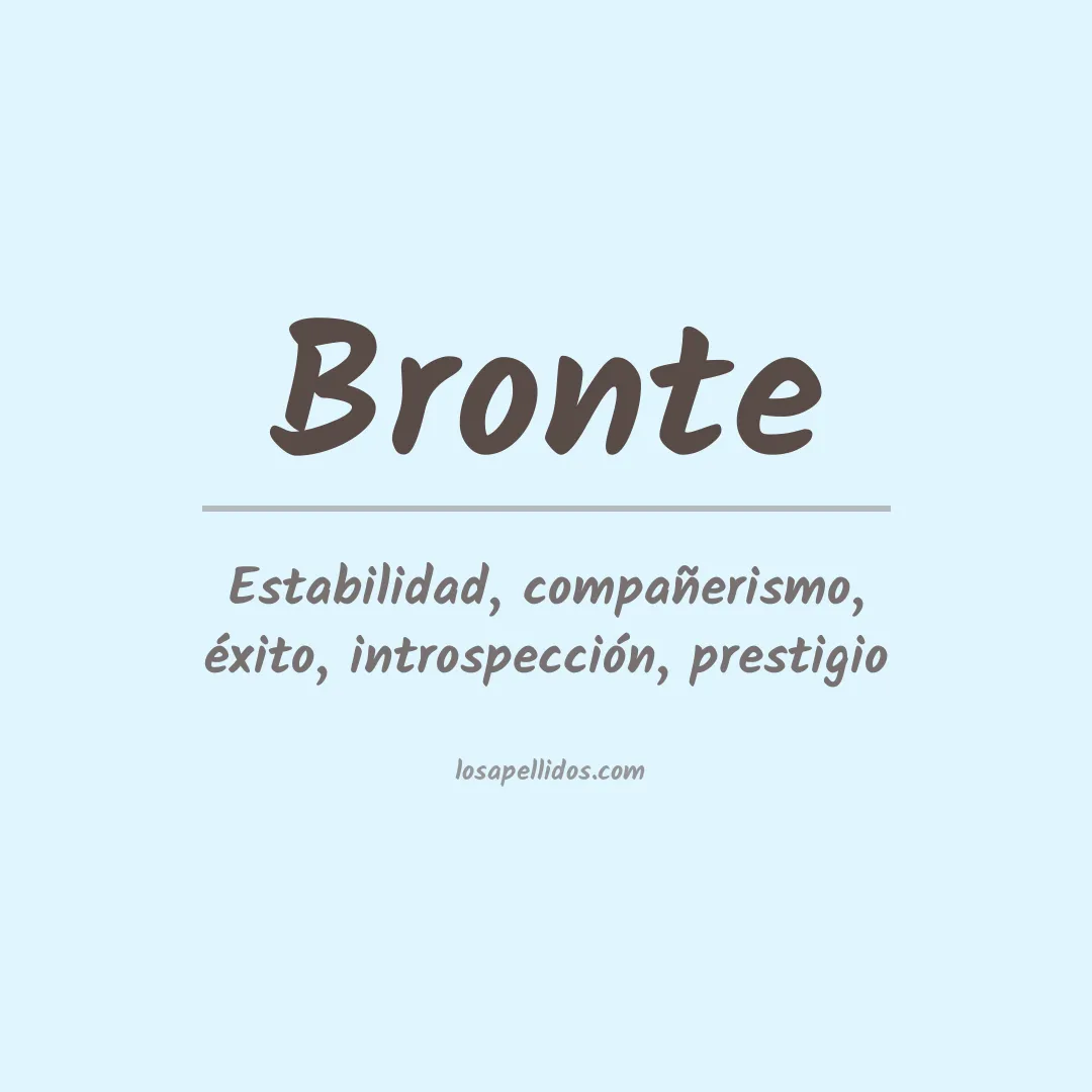 Apellido Bronte