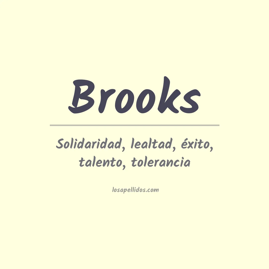 Apellido Brooks
