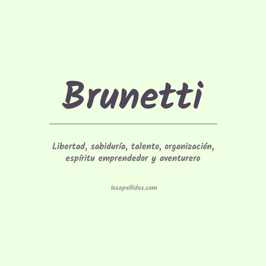 Apellido Brunetti