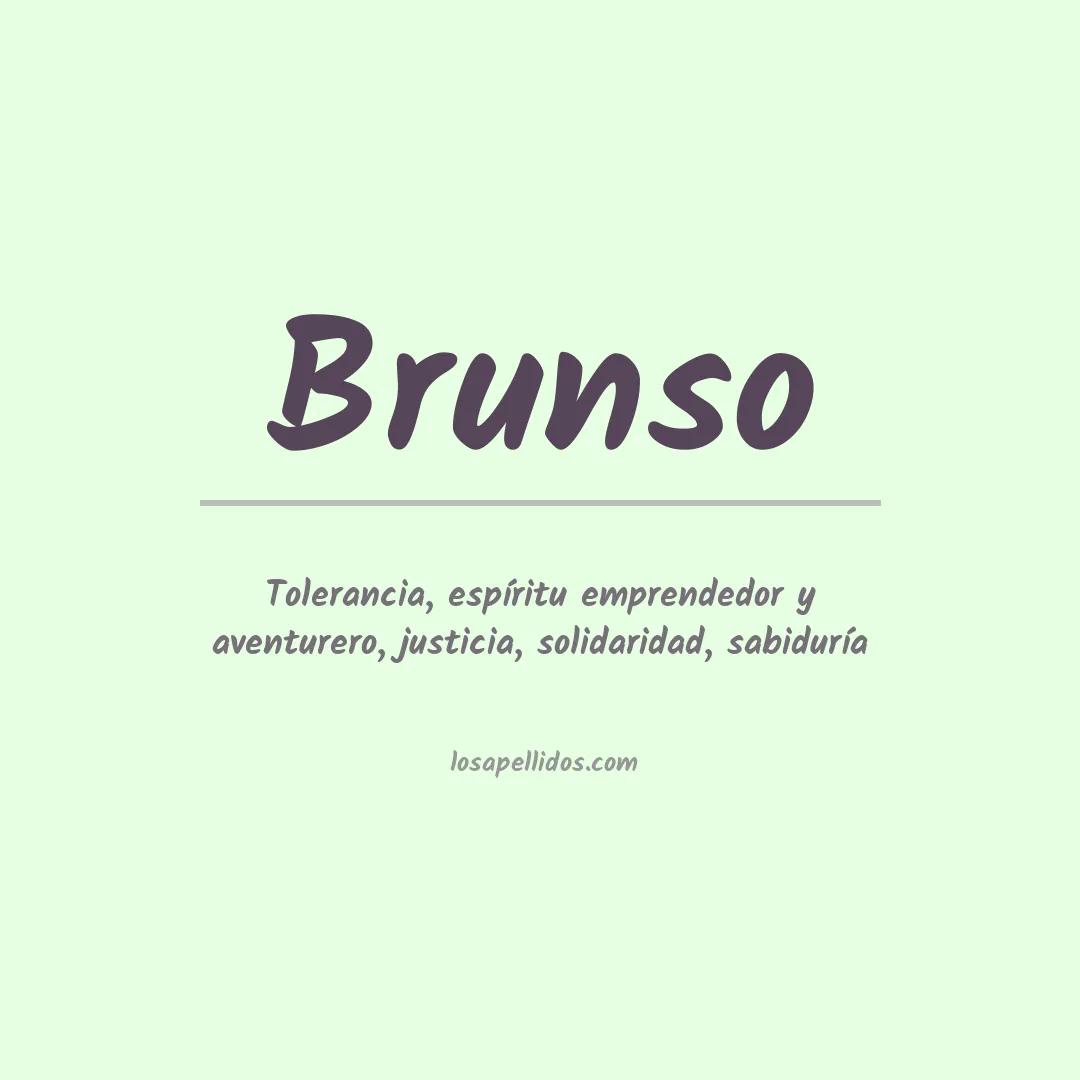 Apellido Brunso