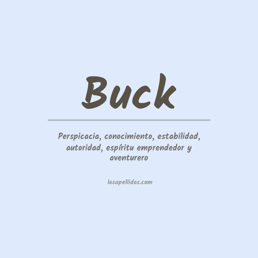 Apellido Buck