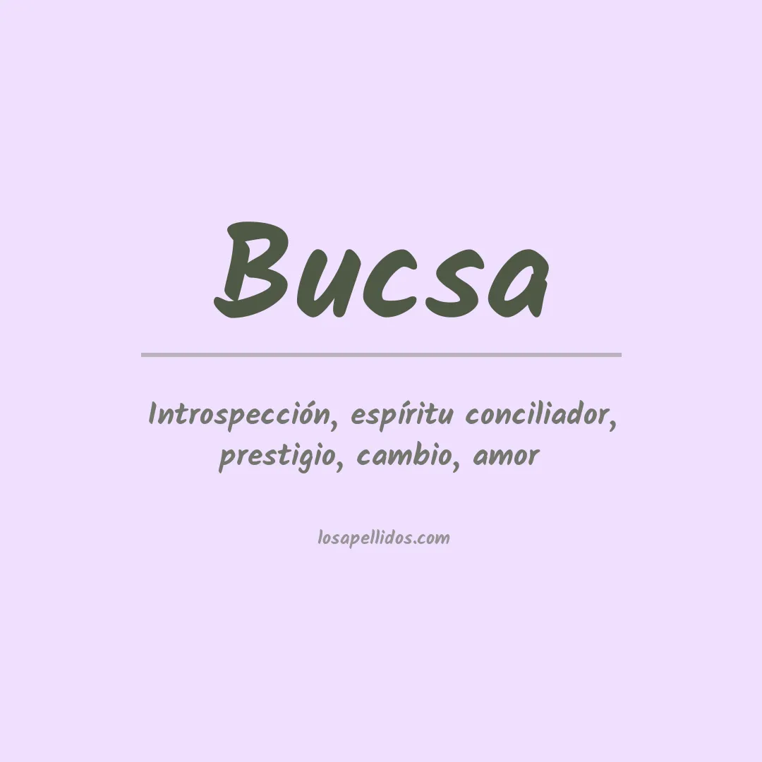 Apellido Bucsa