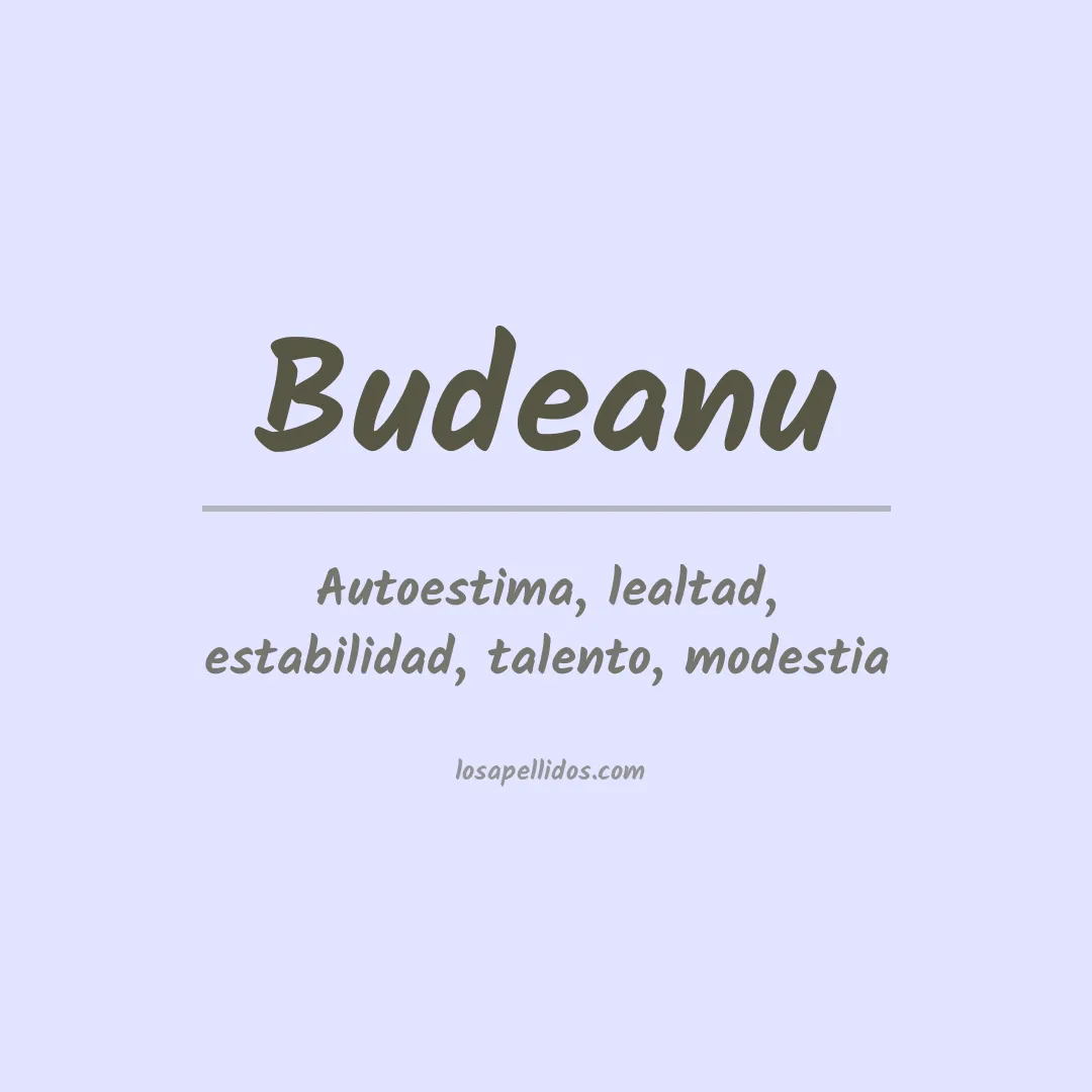 Apellido Budeanu