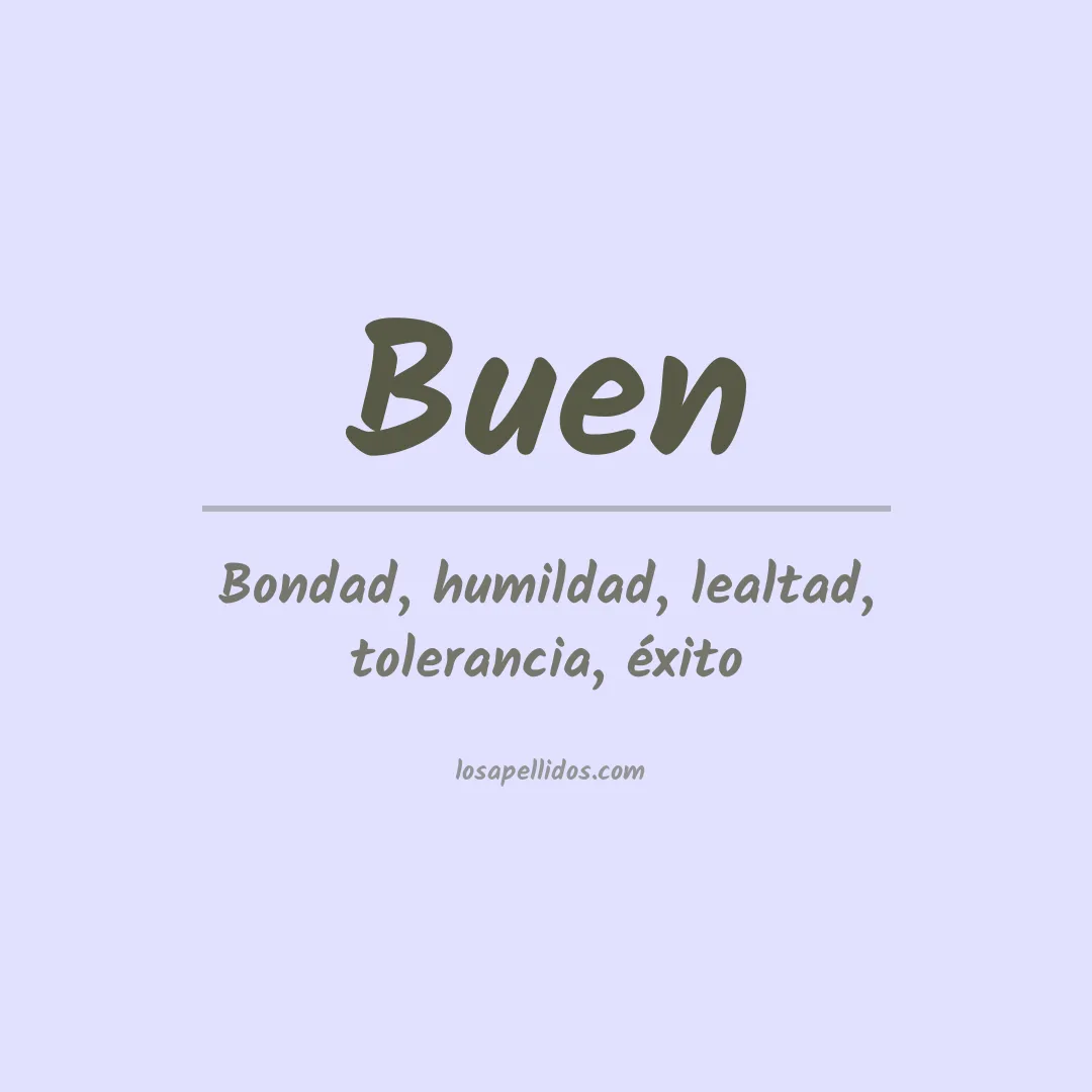 Apellido Buen