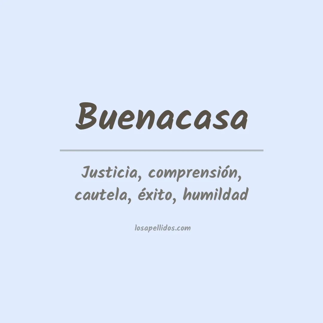 Significado del Apellido Buenacasa