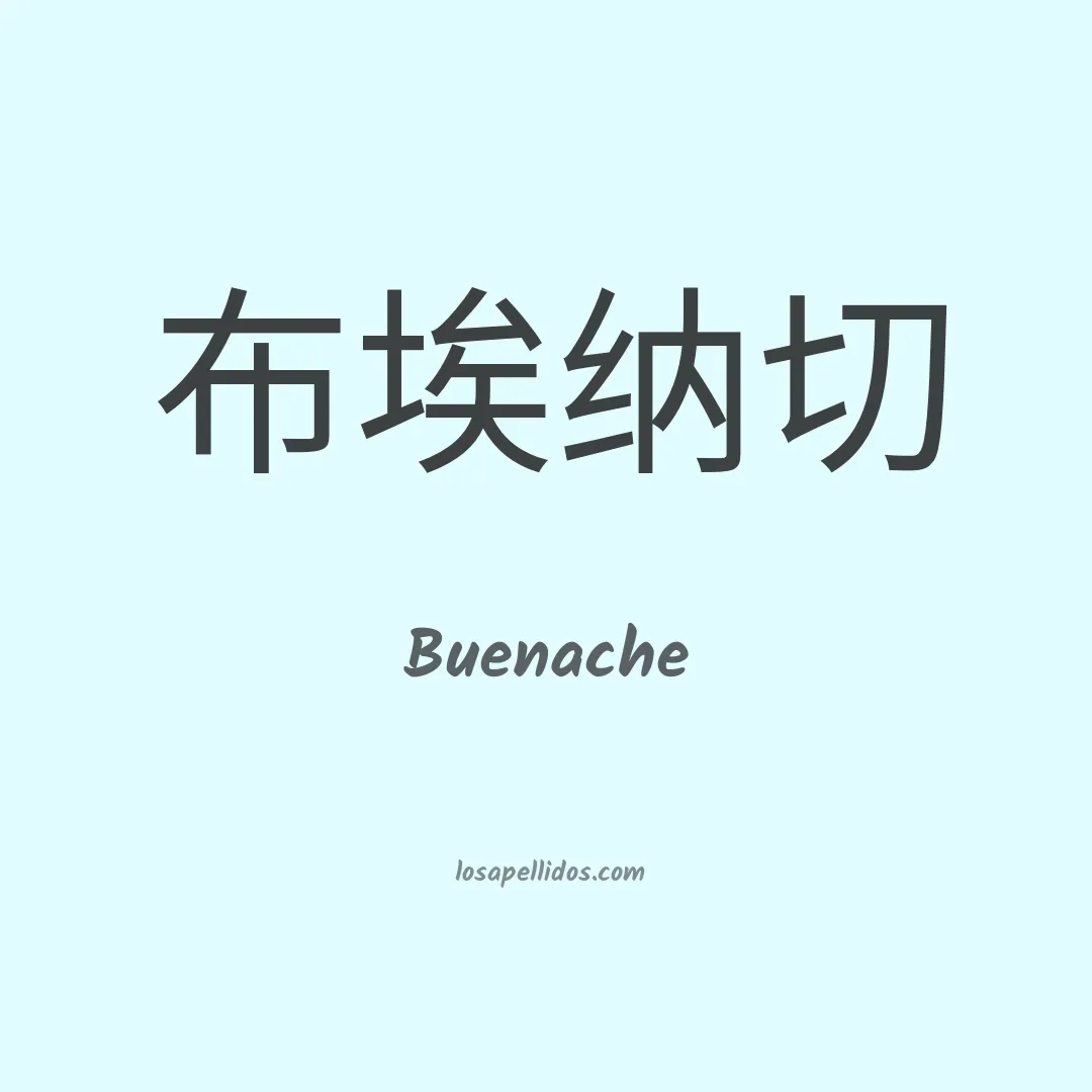 Buenache en chino
