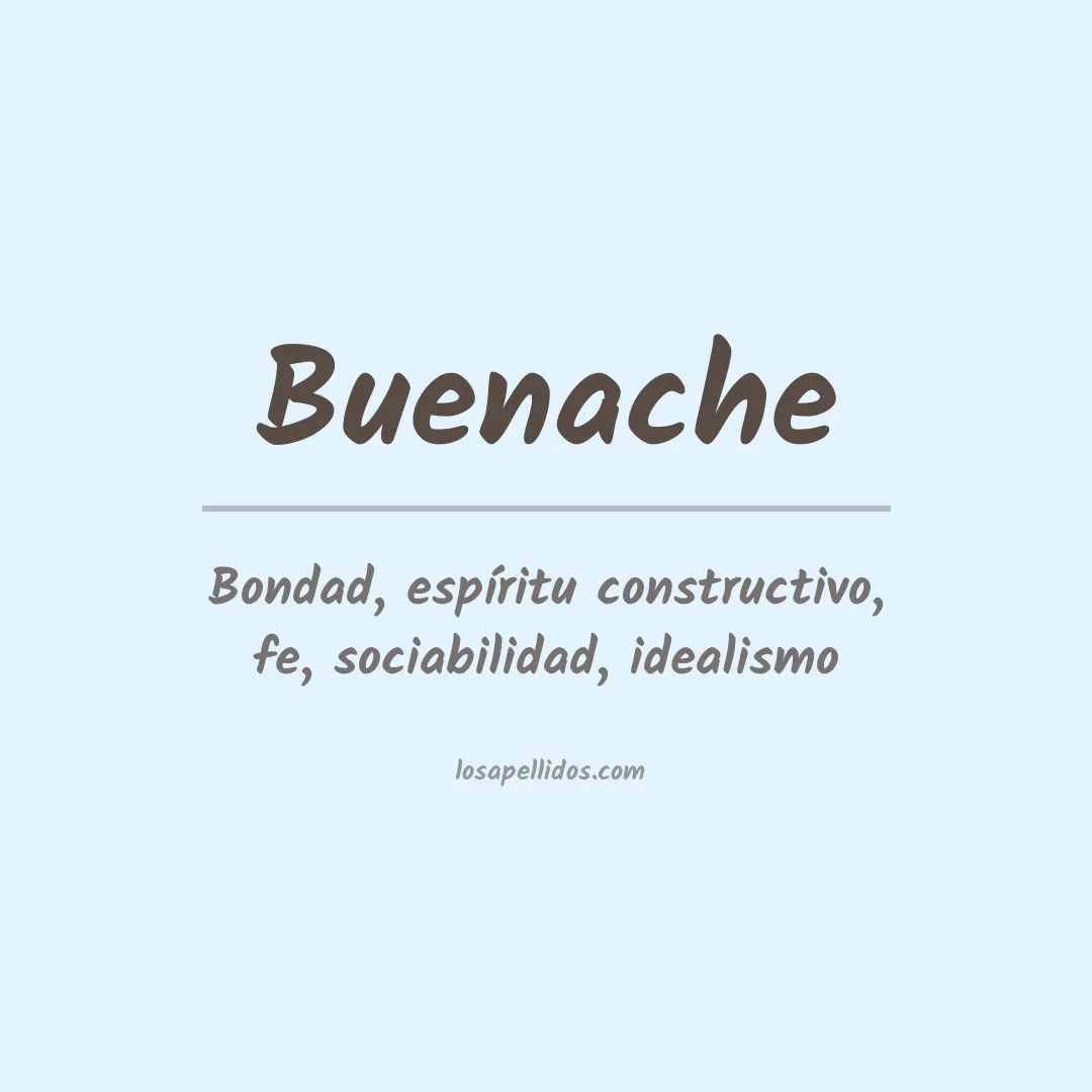 Significado del Apellido Buenache