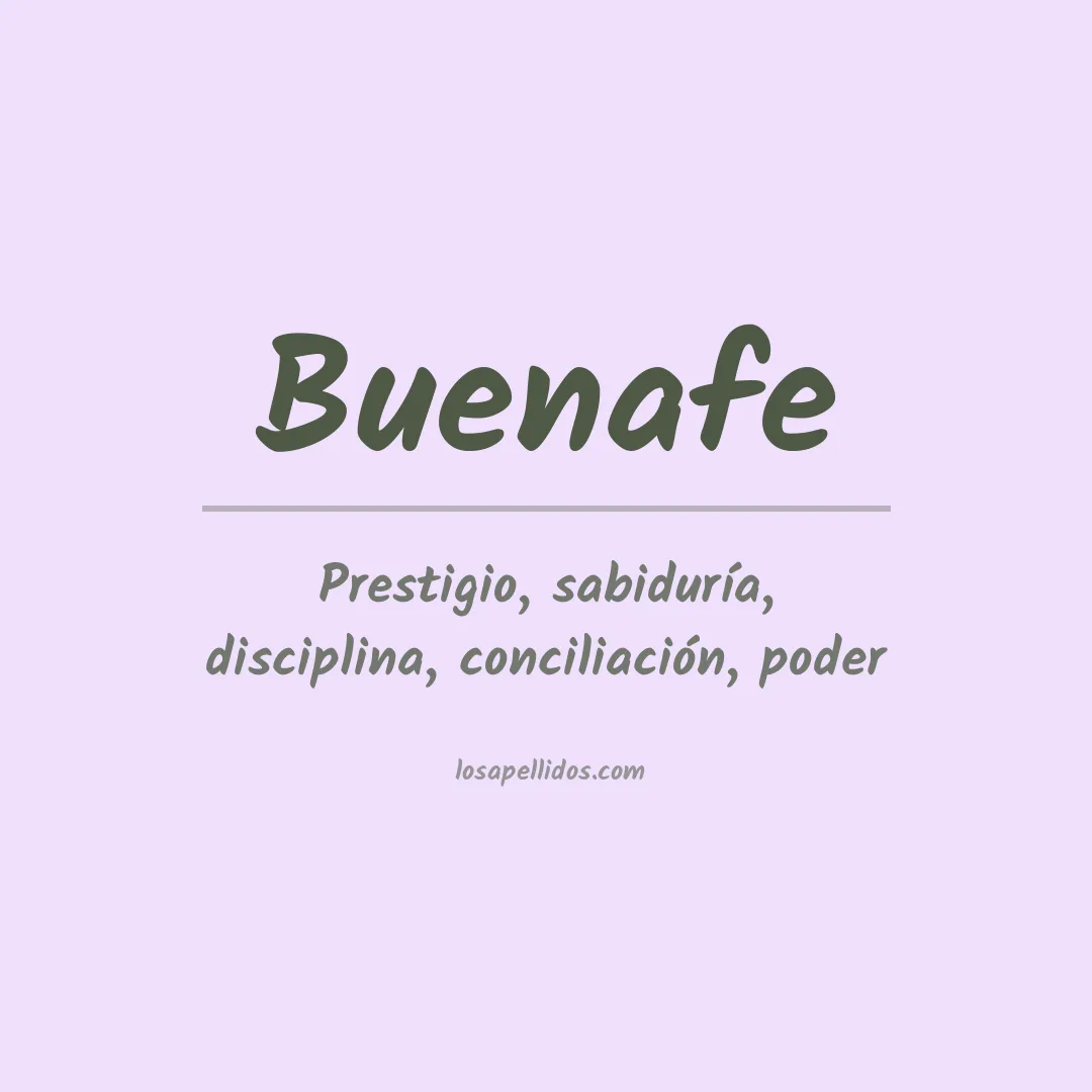 Apellido Buenafe