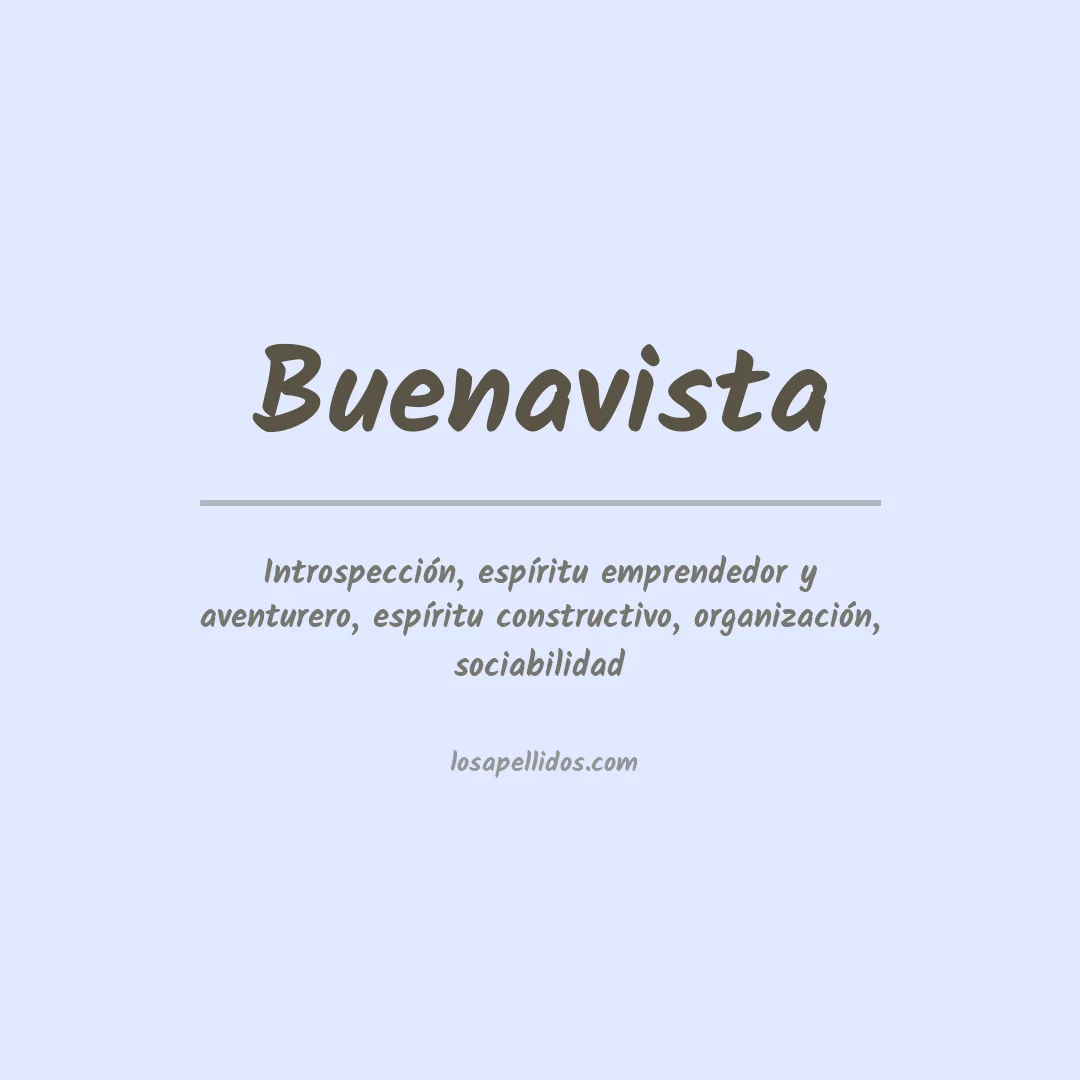 Apellido Buenavista