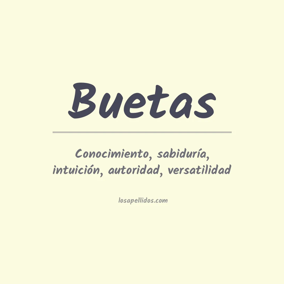 Apellido Buetas