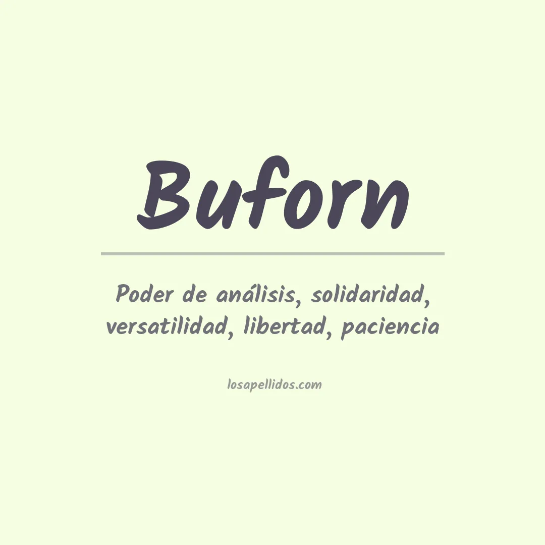 Apellido Buforn