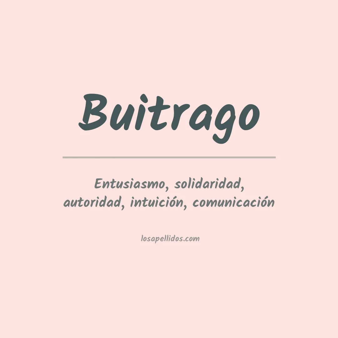 Apellido Buitrago