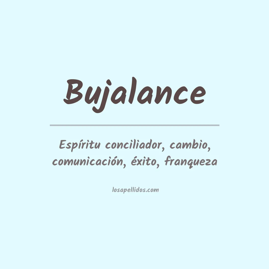 Significado del Apellido Bujalance