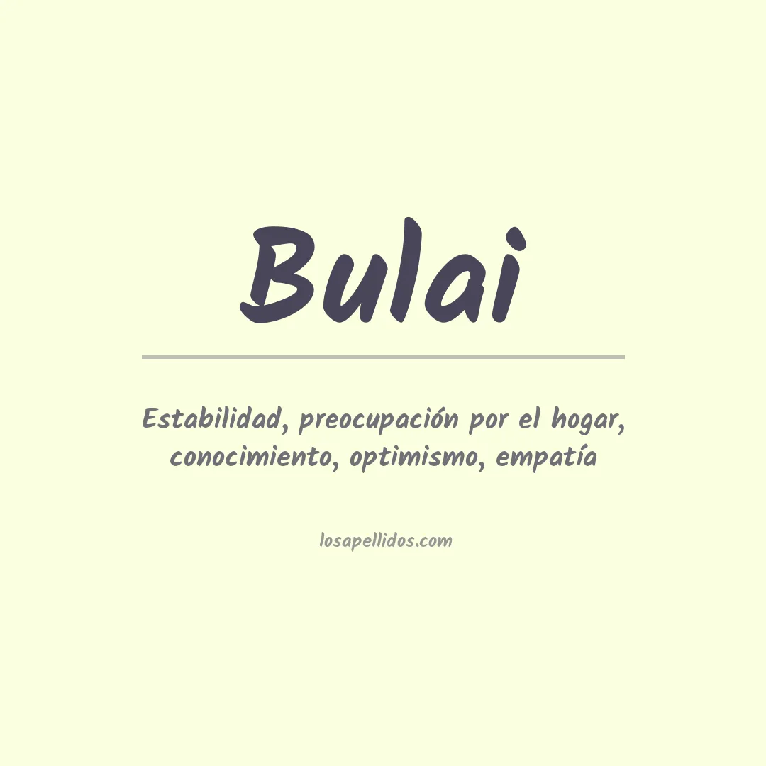 Apellido Bulai