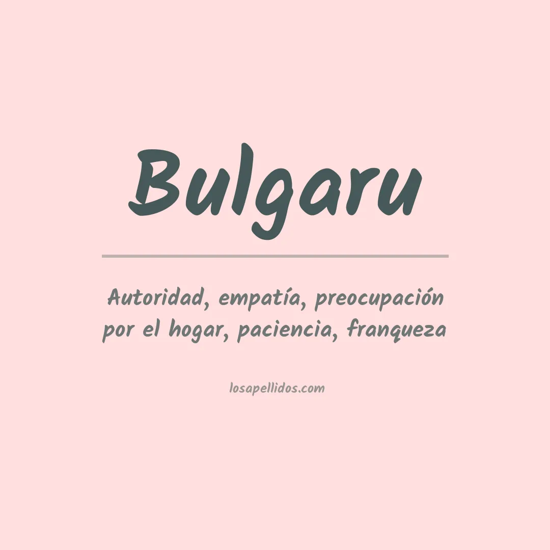 Apellido Bulgaru