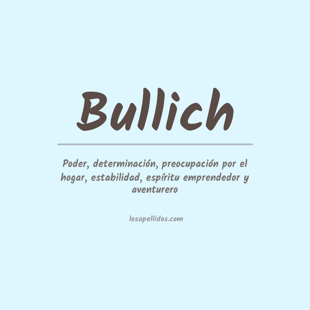 Apellido Bullich