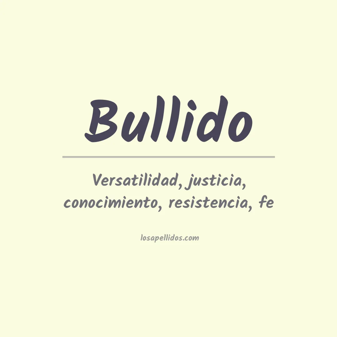 Apellido Bullido