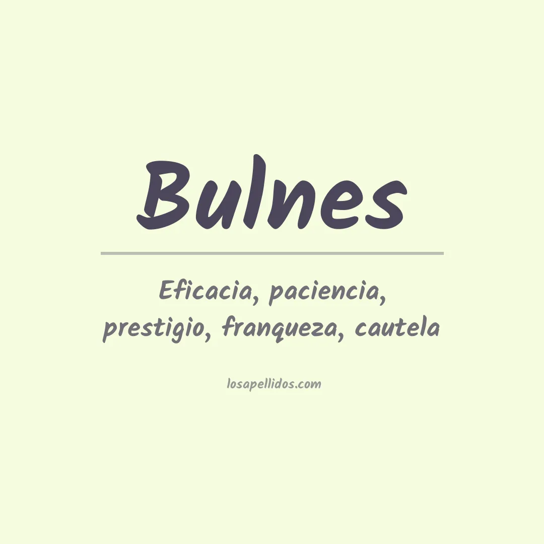 Apellido Bulnes