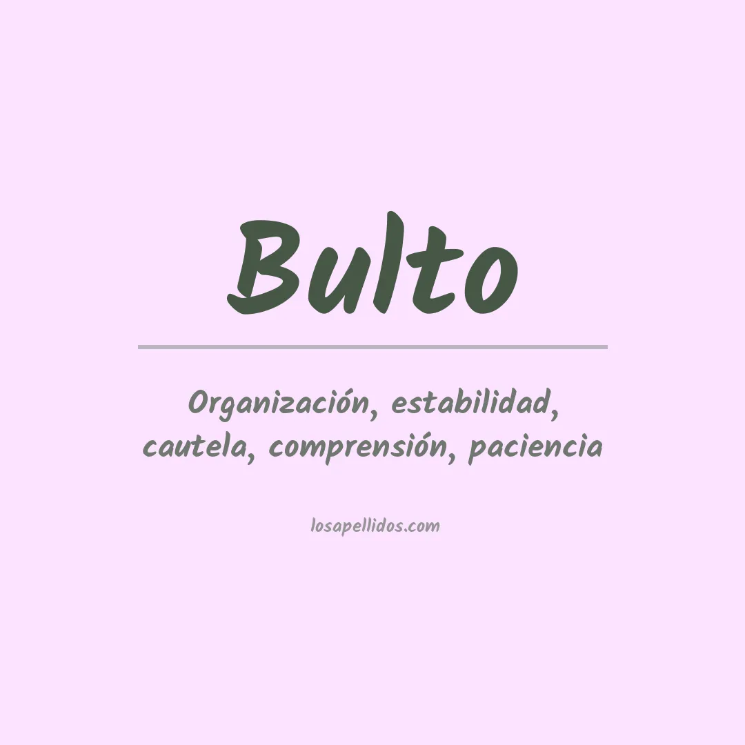 Apellido Bulto
