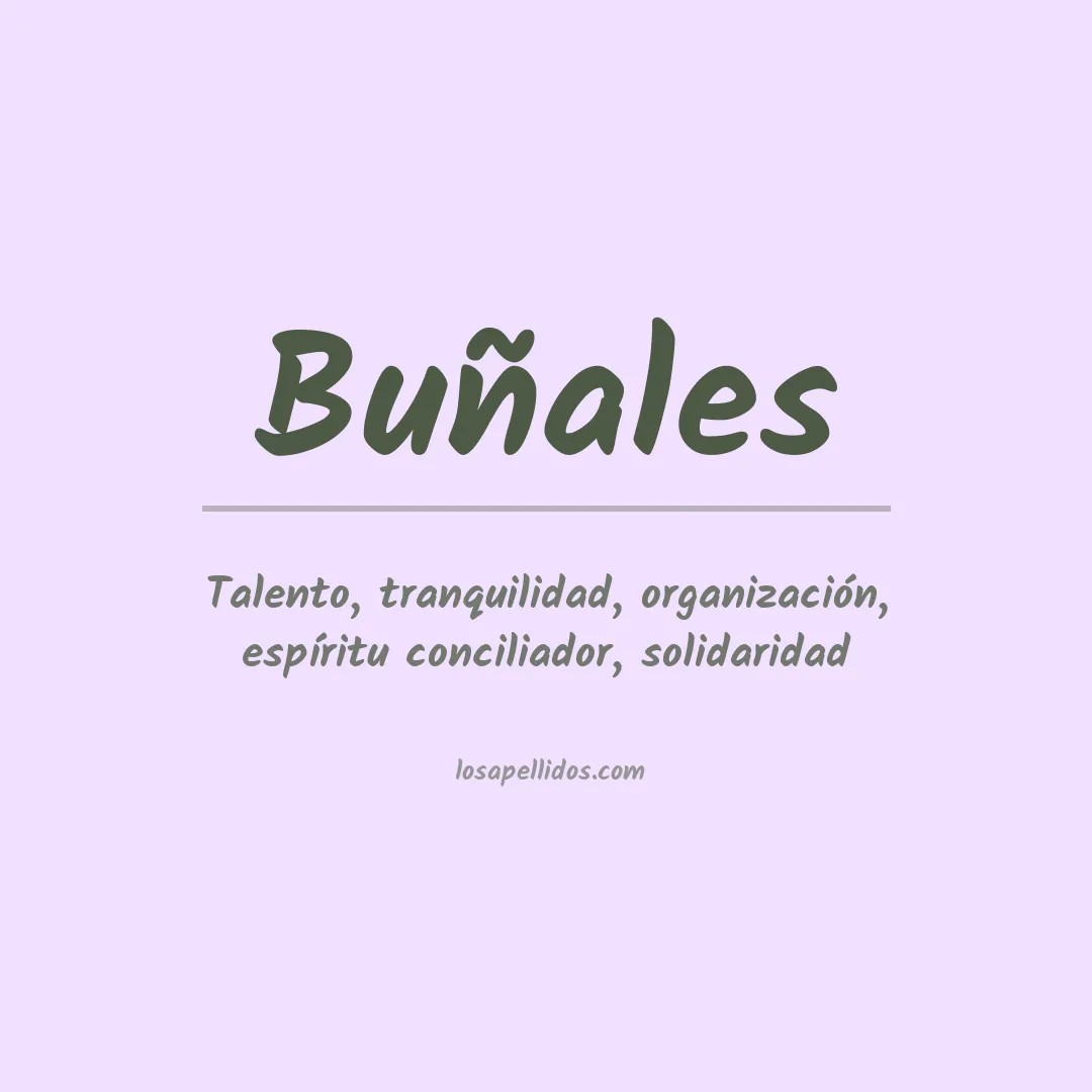 Apellido Buñales