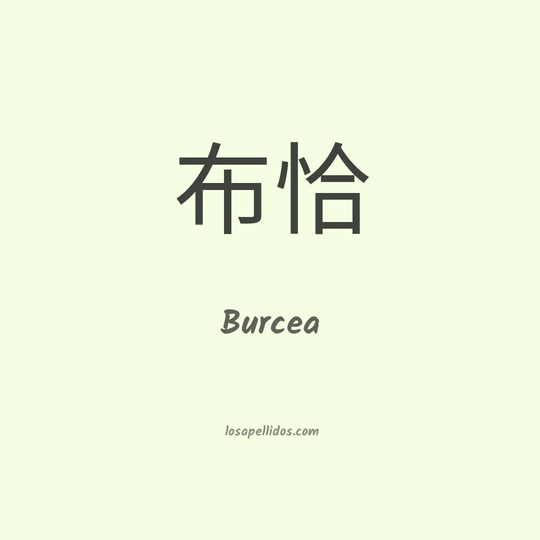 Burcea en chino